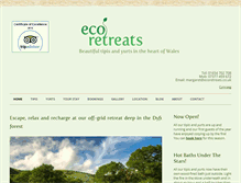 Tablet Screenshot of ecoretreats.co.uk